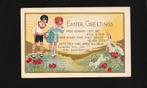 Ansichtkaart Pasen reliëf kinderen B10-26, Verzamelen, Ansichtkaarten | Themakaarten, Ophalen of Verzenden, Voor 1920, Ongelopen