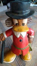Houten Dagobert Duck uit de 80's, Verzamelen, Disney, Verzenden, Zo goed als nieuw, Beeldje of Figuurtje