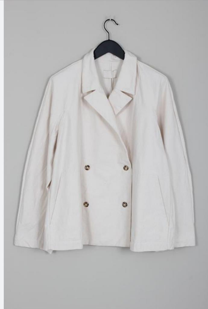 Nitto giaccotto caban ecru jacket,oversized* np€990,- Nieuw, Maat 38/40 (M), Nitto giaccotto, Beige, Nieuw