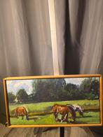 Landschap met paarden, Antiek en Kunst, Ophalen of Verzenden