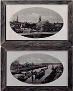 Sas van Gent in tweevoud rond 1911 en 1916, Gebruikt, Verzenden, Foto, Voor 1940