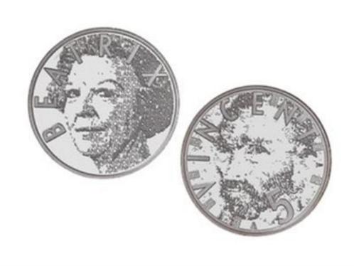 5 Euro Vincent van Gogh 2003 Zilver met goud verguld Proof, Postzegels en Munten, Munten | Nederland, Losse munt, Euro's, Koningin Beatrix