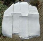 Antieke linnen mangeldoek roldoek monogram HN 125x46 (BT5), Ophalen of Verzenden, Gebruikt, Beige, Theedoek of Handdoek