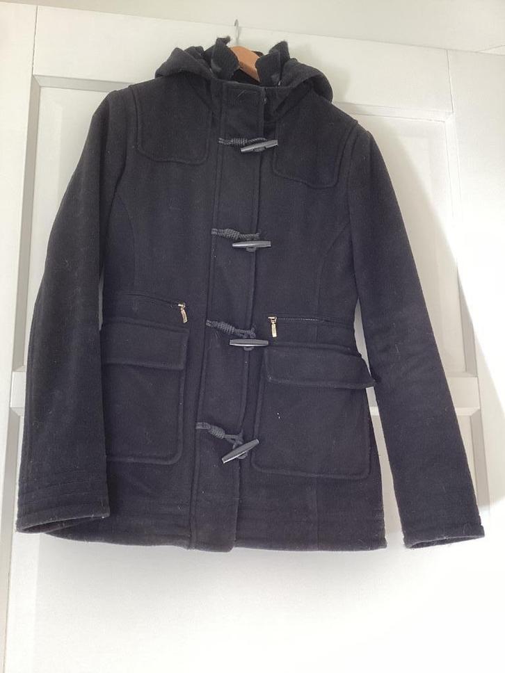 Donkerblauwe Tommy Hilfiger Jas Wol Houtje Touwtje Maat S, Kleding | Dames, Jassen | Winter, Gedragen, Maat 36 (S), Blauw, Ophalen