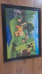 Poster in lijst Minecraft, Gebruikt, Met lijst, Rechthoekig Liggend, Ophalen of Verzenden
