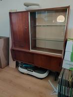 Vintage Vitrinekast met Schuifdeuren, Ophalen, Gebruikt, 100 tot 150 cm, Glas