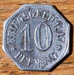 Duitse munt Duitse Rijk 10 pfennig 1917 Kriegsgeld, Ophalen of Verzenden
