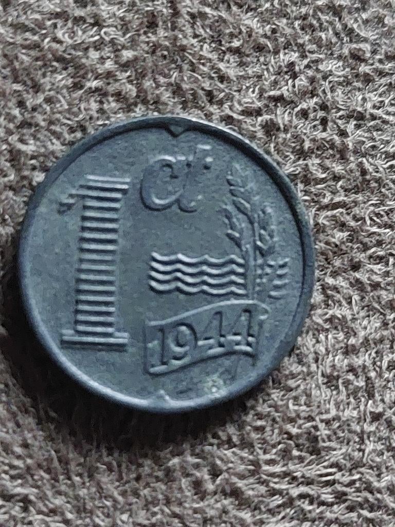 1 Cent 1944 - Zeldzame Oorlogsmunt, Postzegels en Munten, Munten | Nederland, Ophalen of Verzenden, Koningin Wilhelmina, 1 cent