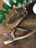 Super aparte sandalen/schoenen INUOVO kralen mt 38 i.z.g.st, Bruin, Zo goed als nieuw, INUOVO, Sandalen of Muiltjes