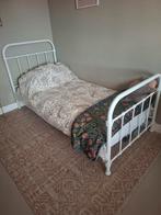 Wit stalen eenpersoonsbed, Huis en Inrichting, Ophalen, Gebruikt, 90 cm, Eenpersoons
