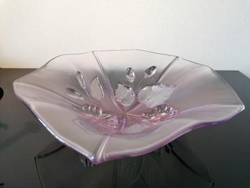 Duitsland Mikasa Walther Crystal Floral Schaal Glas Vintage beschikbaar voor biedingen