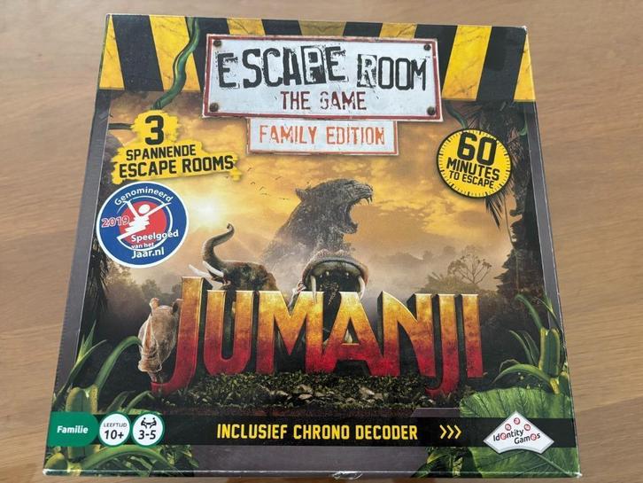 Escaperoom The game – family edition, Hobby en Vrije tijd, Gezelschapsspellen | Bordspellen, Zo goed als nieuw, Drie of vier spelers