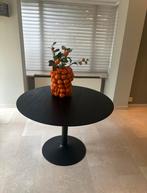 Ronde eettafel 110 zwart eiken look, Ophalen, Gebruikt, Overige materialen, Rond