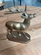 Bronzen beeldje hert antiek vintage, Ophalen of Verzenden