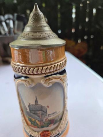Vintage Bierpul met Tinnen Deksel - Bregenz beschikbaar voor biedingen