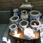 Oude Keulse potten kannen antiek blauw grijs aardewerk, Antiek en Kunst, Antiek | Keramiek en Aardewerk, Ophalen of Verzenden