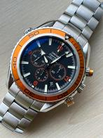 Omega planet ocean chronograph orange, Staal, Staal, Polshorloge, Ophalen of Verzenden