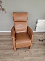 Lichtbruine leren relax fauteuil/ loungestoel, Huis en Inrichting, Fauteuils, Ophalen, Gebruikt, Leer