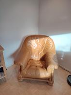 Leren fauteuil, Ophalen, Gebruikt, Riet of Rotan, 75 tot 100 cm
