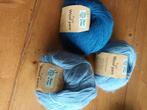 bol wol mohair en angora wol blauw groen, Ophalen of Verzenden, Nieuw, Breien of Haken, Wol of Garen