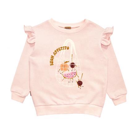 Sweater light pink with fruits pr, Kinderen en Baby's, Kinderkleding | Maat 110, Nieuw, Meisje, Trui of Vest, Ophalen of Verzenden