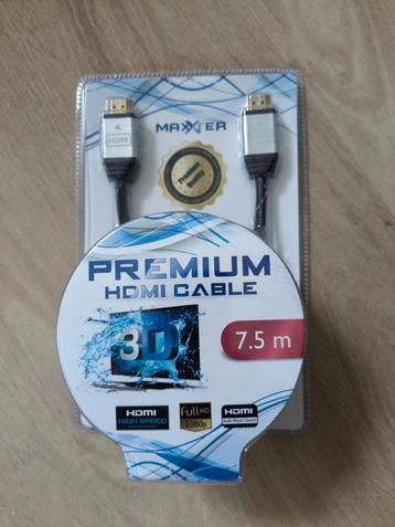 Nieuw in de verpakking, HDMI kabel 7,5 meter ongebruikt  beschikbaar voor biedingen