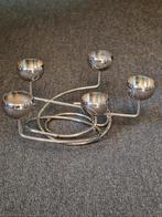 Design Loop Kandelaar Chroom voor 5 Waxinelichtjes, Ophalen of Verzenden