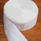 Nieuw! 5845) 2m plooiband gordijnband wit 85mm breed, Ophalen of Verzenden, Nieuw, Lint, Band of Elastiek