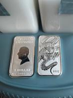 Rectangular Dragon 2025 in tube per 20 stuks. 56€ per stuk., Verzenden, Zilver