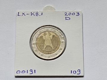 2-euromunt Duitsland (D) J 2003 Koers LX-K8.1 beschikbaar voor biedingen