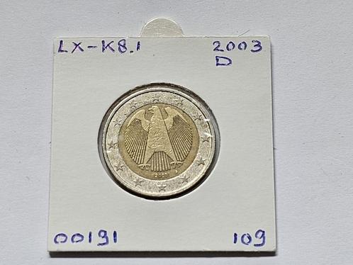 2-euromunt Duitsland (D) J 2003 Koers LX-K8.1, Postzegels en Munten, Munten | Europa | Euromunten, Losse munt, 2 euro, Duitsland