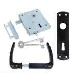 Poortslot hef en nachtschoot met beslag inclusief 2 sleutels, Tuin en Terras, Tuinpoorten, Ophalen, Nieuw, 150 tot 200 cm, IJzer