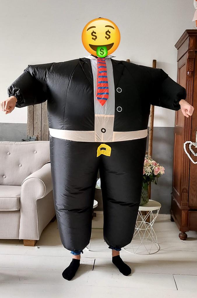 NIEUW - opblaasbaar fout feestpak “Trump”, Kleding | Heren, Carnavalskleding en Feestkleding, Nieuw, Carnaval, Ophalen of Verzenden