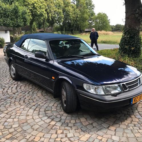 Saab 900 2.0 I Cabrio AUT 1997 Blauw, Auto's, Saab, Particulier, Benzine, Cabriolet, Automaat, Origineel Nederlands, Blauw, Voorwielaandrijving