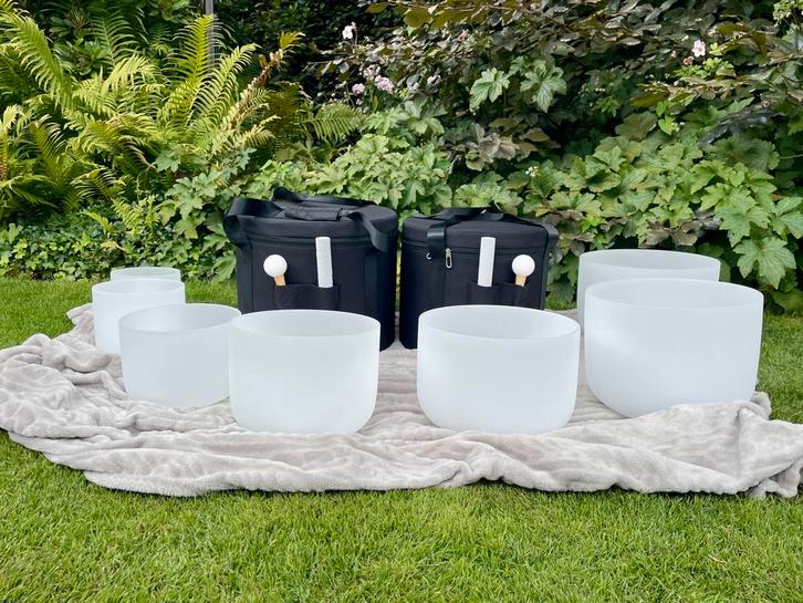 Kristallen klankschalen set 7-delig 432 hz - kerstcadeau, Muziek en Instrumenten, Percussie, Nieuw, Overige soorten, Ophalen of Verzenden