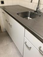 Wit keukendeel met rvs blad, Huis en Inrichting, Keuken | Complete keukens, Ophalen, Zo goed als nieuw