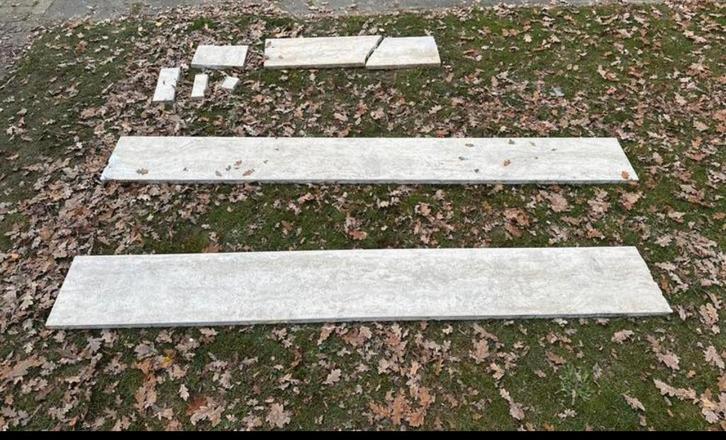 Hardstenen Vensterbanken - Natuursteen, Doe-het-zelf en Verbouw, Plinten en Afwerking, Gebruikt, Vensterbanken, 200 tot 250 cm