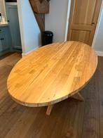 Massief ovale teak tafel, Huis en Inrichting, Tafels | Eettafels, 150 tot 200 cm, Teakhout, Ophalen of Verzenden, Zo goed als nieuw