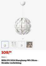 ikea hanglamp wit te koop, Huis en Inrichting, Ophalen, Gebruikt, Metaal, 50 tot 75 cm