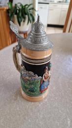 oude bierpul met tinnen deksel, Ophalen of Verzenden