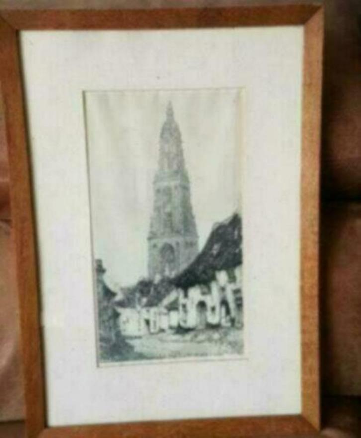Gravure anton pieck cuneratoren rhenen 1922, Antiek en Kunst, Kunst | Etsen en Gravures, Ophalen