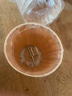 Stoffen Lampenkap Goud/beige Set van 3, Huis en Inrichting, Lampen | Lampenkappen, ., Beige, Rond, Nieuw