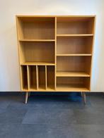 Vintage Deense Platenkast/boekenkast, Huis en Inrichting, Kasten | Boekenkasten, 25 tot 50 cm, Deens, 100 tot 150 cm, 100 tot 150 cm