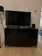 Zwarte Wandkast/TV Meubel - 120x42x75cm, Ophalen, Overige materialen, Gebruikt, 100 tot 150 cm