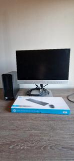 HP Slim Desktop + HP Monitor met webcam + toetsenbord/muis, Gebruikt, Met monitor, 8 GB, HP Desktop