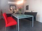 Eethoek tafel glas, Huis en Inrichting, 200 cm of meer, Zo goed als nieuw, Rechthoekig, 50 tot 100 cm