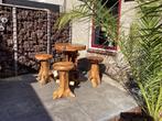 Unieke tuinset ook voor binnen, Tuin en Terras, Tuinsets en Loungesets, Ophalen of Verzenden, Zo goed als nieuw, Hout