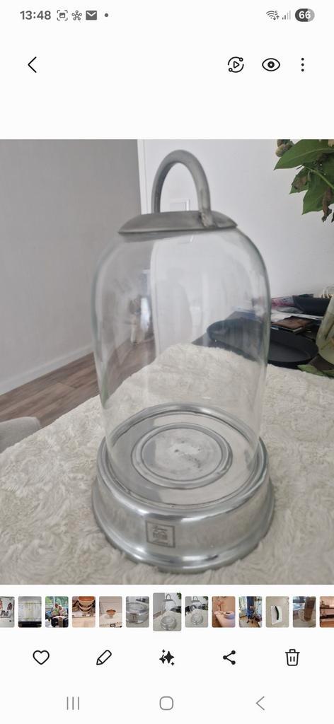 Riviera Maison Glazen Stolp, Huis en Inrichting, Woonaccessoires | Stolpen, Zo goed als nieuw, Ophalen