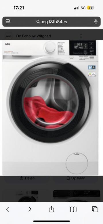 AEG A+++ wasmachine 1400 toeren 8 kg LR85864 8000 PowerCare beschikbaar voor biedingen