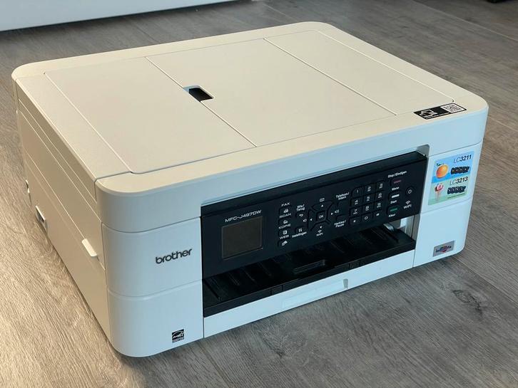 Brother WiFi All-In-One inkjet kleurenprinter MFC-J497DW, Computers en Software, Printers, Zo goed als nieuw, All-in-one, Inkjetprinter